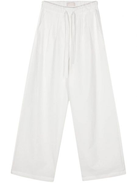 Pantaloni drepti plisate Amomento alb