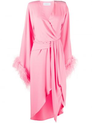 Abendkleid mit federn Nervi pink