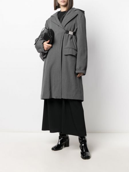 Kabát s kapucí Gianfranco Ferré Pre-owned šedý