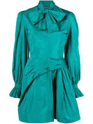Мини рокля с панделка Alberta Ferretti зелено