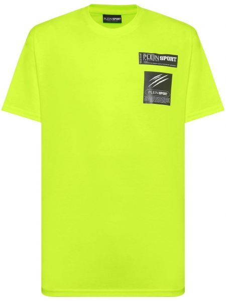 T-shirt de sport à imprimé en jersey Plein Sport vert
