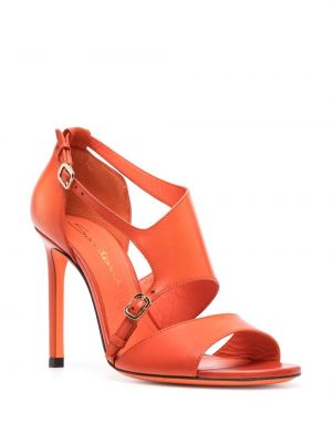 Kožené sandály Santoni oranžové