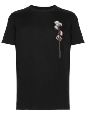 Bavlnené tričko s okrúhlym výstrihom Osklen čierna