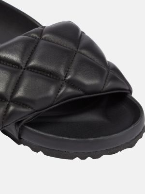 Pantofi din piele matlasate Birkenstock 1774 negru