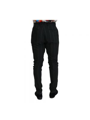 Pantalones de algodón a rayas Dolce & Gabbana negro