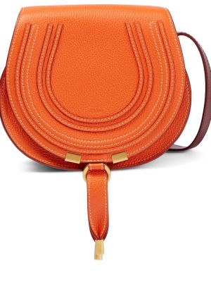 Кожени чанта през рамо Chloã© оранжево