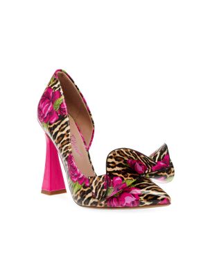 Леопардовые туфли в цветочек с принтом Betsey Johnson коричневые