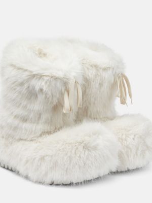 Stivali da neve di pelliccia Balenciaga bianco