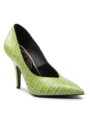Полуотворени обувки с ток Patrizia Pepe зелено