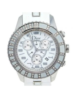 Zegarek ze stali chirurgicznej Dior Vintage biały