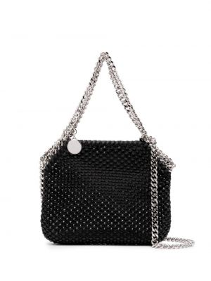 Чанта за ръка с кристали Stella Mccartney черно