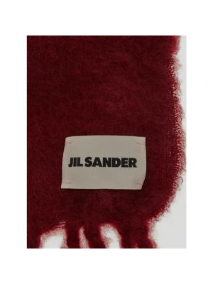Bufanda de lana mohair Jil Sander rojo