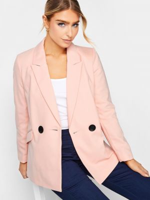 Приталенный пиджак на пуговицах M&co розовый