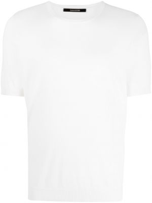 T-shirt i stickad Tagliatore vit