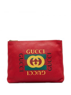 Listová kabelka Gucci Pre-owned červená