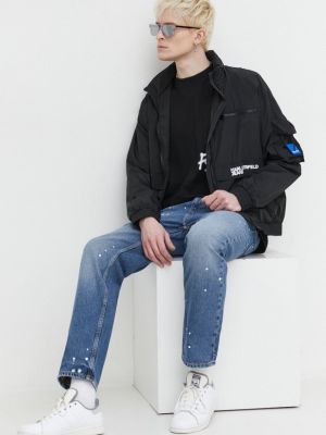 Pamučna majica Karl Lagerfeld Jeans crna