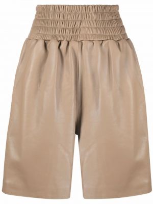Leder shorts Manokhi braun