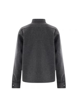Camisa de lana de cachemir con estampado de cachemira Max Mara gris
