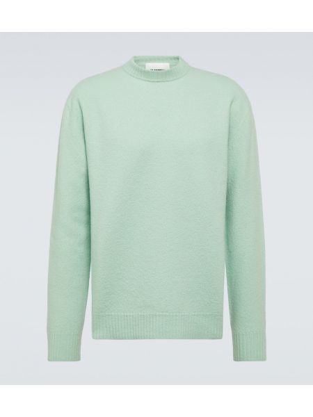Sweter wełniany Jil Sander zielony