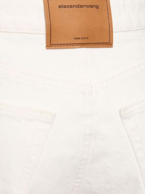 Pamučne kratke hlače visoki struk Alexander Wang bijela
