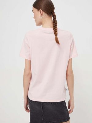 Bavlněné tričko Superdry růžové