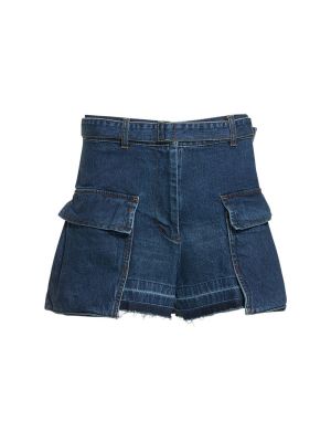 Shorts en jean Sacai bleu