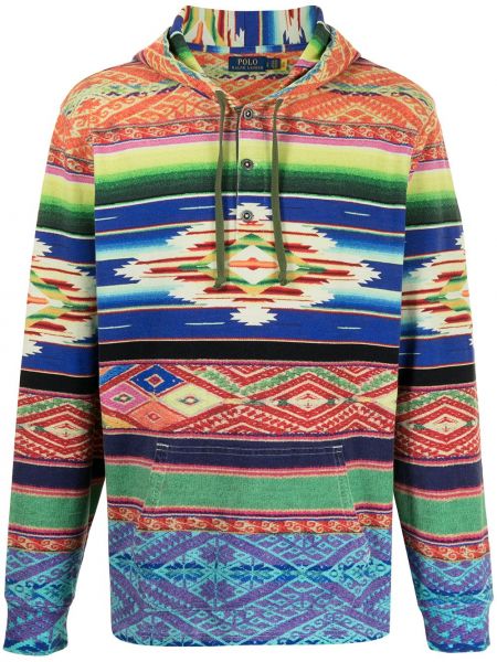 Abstraktas kapučdžemperis ar apdruku Polo Ralph Lauren