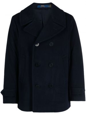 Βελούδινο παλτό Polo Ralph Lauren μπλε