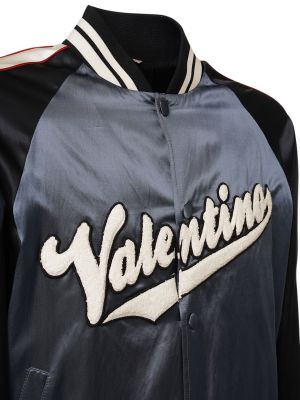 Βαμβακερός μπουφάν από βισκόζη Valentino μπλε