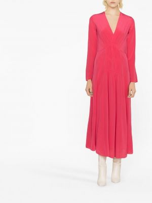 Midi šaty Isabel Marant růžové