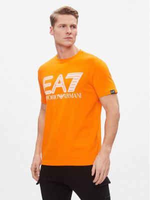 Marškinėliai Ea7 Emporio Armani oranžinė