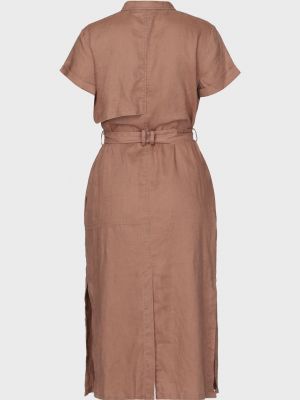 Льняное платье-рубашка Prpy коричневое