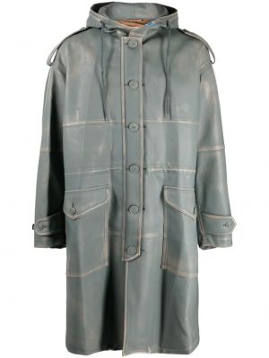 Manteau en cuir à capuche Maison Mihara Yasuhiro