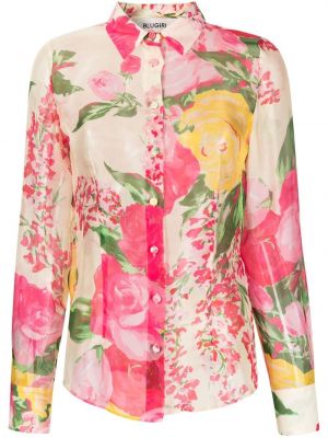 Риза на цветя с принт Blugirl розово