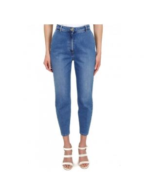 High waist jeans mit taschen Elisabetta Franchi blau