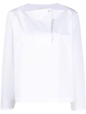 Памучна блуза Jil Sander бяло