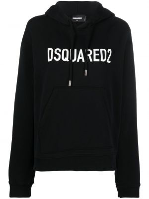 Trykt hettegenser Dsquared2 svart