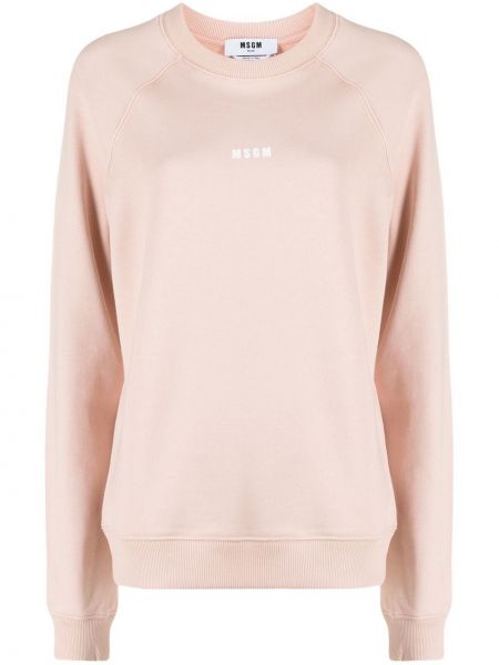 Trykt bomull sweatshirt Msgm rosa