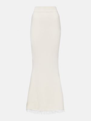 Кашемировая длинная юбка Lisa Yang белая