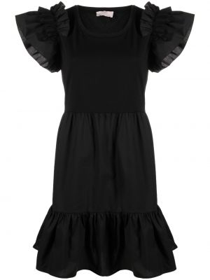 Mini haljina s volanima Liu Jo crna