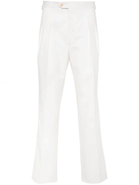 Plisované nohavice Fursac biela