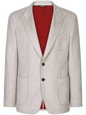 Kashmir silke lang blazer Dolce & Gabbana grå