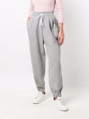 Pantalones de chándal con bordado Miu Miu gris