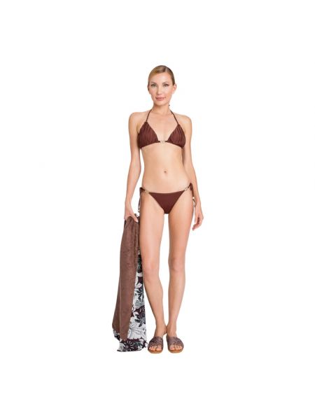 Bikini con cordones Twinset marrón
