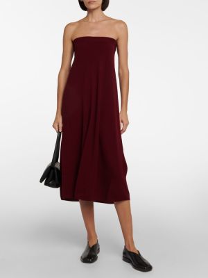 Midi haljina od kašmira Lisa Yang crvena