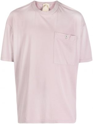 T-shirt con scollo tondo Ten C rosa
