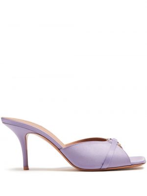 Papuci tip mules din satin Malone Souliers violet
