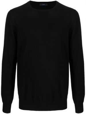 Вълнен пуловер Fay черно