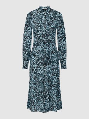 Sukienka midi z wiskozy B.young błękitna