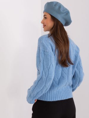 Vienspalvis beretė Fashionhunters mėlyna